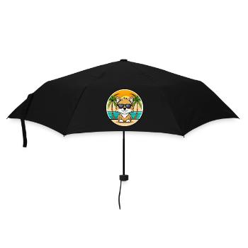 Toy German Spitz Dog Breed Cartoon Sunglass Beach - Umbrella (small) - black - Front