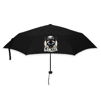 Siam Katze Siamkatze Gangsta Sonnenbrille Geschenk - Regenschirm (klein) - Schwarz - Vorne