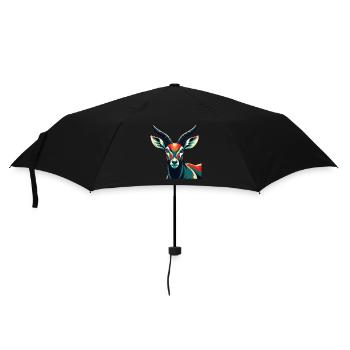 Personnage de dessin animé d’antilope Animal de compagnie coloré - Parapluie standard - noir - Devant