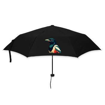 Pie Dessin Animé Personnage Animal De Compagnie Coloré - Parapluie standard - noir - Devant