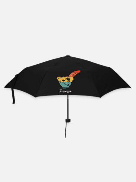Tenerife map outline Canary Islands holiday vintage - Umbrella (small) - black