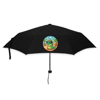 Lunettes de soleil de plage d’été de dessin animé drôle de lézard - Parapluie standard - noir - Devant