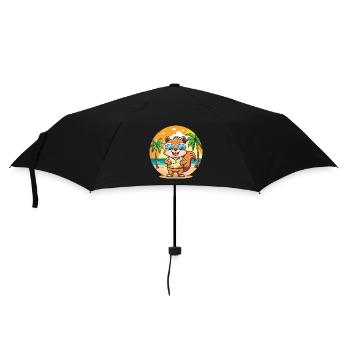 Eichhörnchen Lustige Cartoon Sommer Strand Sonnenbrille - Regenschirm (klein) - Schwarz - Vorne