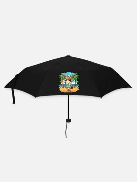 Okapi Lustige Cartoon Sommer Strand Sonnenbrille - Regenschirm (klein) - Schwarz