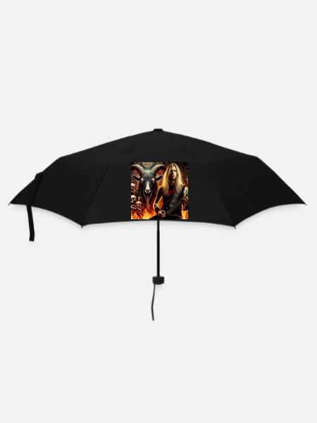 Infernal-Gitarrist - Regenschirm (klein) - Schwarz