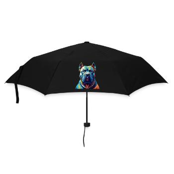 Perro De Presa Canario Hunderasse Cartoon Kawaii - Regenschirm (klein) - Schwarz - Vorne