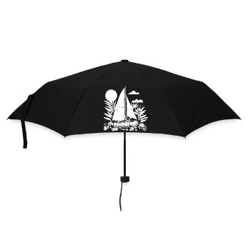 Sailing Comic Look - Umbrella (small) - black - Front