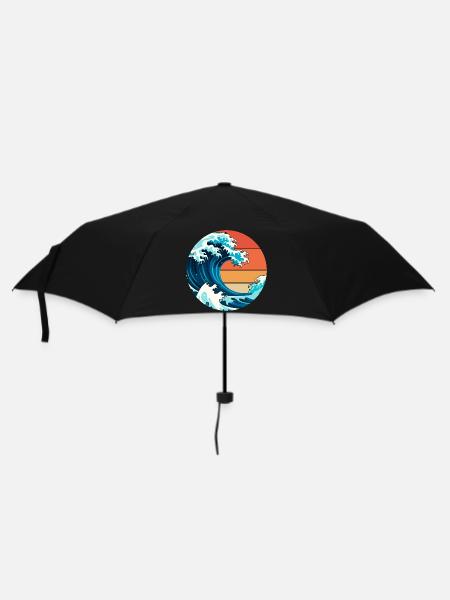 Japan Wave - Umbrella (small) - black