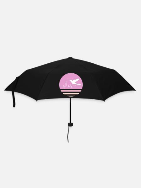 Colibri rose pastel - Parapluie standard - noir