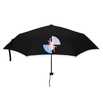 Duo Coccinelle Jaune Pastel Rose - Parapluie standard - noir - Devant