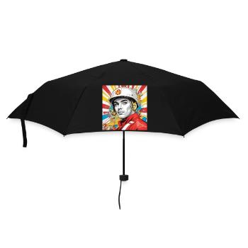 Portrait moderne de sauveteur audacieux - Parapluie standard - noir - Devant