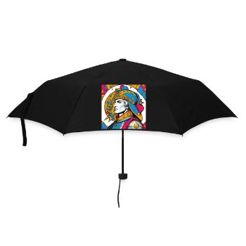 Figure Historique Médieval en Style PopArt - Parapluie standard - noir - Devant
