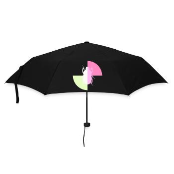 Duo Coccinelle Blanc Rose Pastel - Parapluie standard - noir - Devant