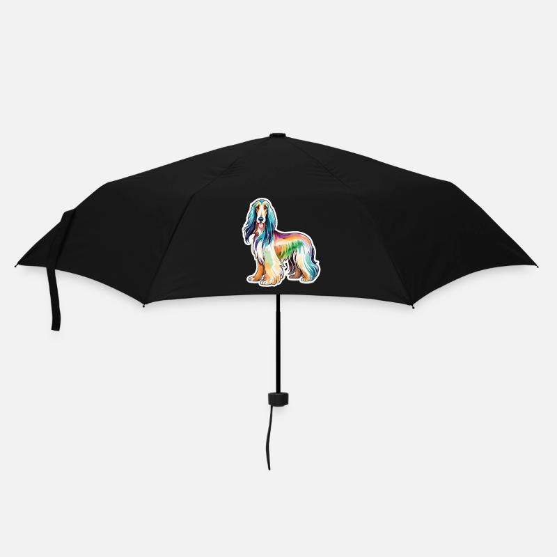 Lévrier afghan aquarelle - Parapluie standard - noir