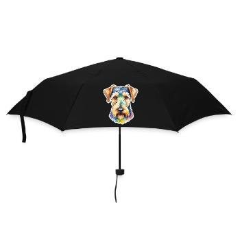 Airedale Terrier Aquarelle - Parapluie standard - noir - Devant