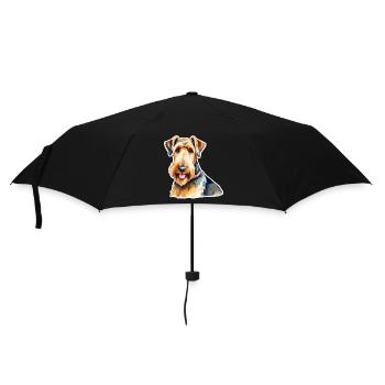 Airedale Terrier Aquarelle - Parapluie standard - noir - Devant