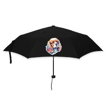Cocker américain Épagneul Aquarelles - Parapluie standard - noir - Devant