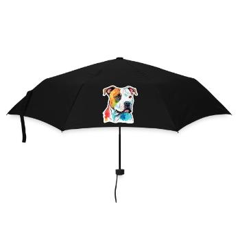 American Staffordshire Terrier Watercolors - Umbrella (small) - black - Front