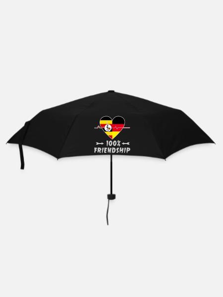 L'Ouganda et l'Allemagne : amitié à 100 % - Parapluie standard - noir