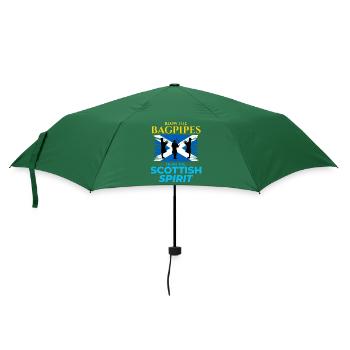 Instrument de joueur de cornemuse Drapeau écossais de l’Écosse - Parapluie standard - vert bouteille - Devant