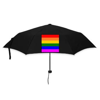 Arc-en-ciel - Parapluie standard - noir - Devant