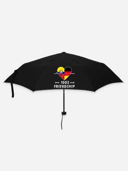 Ecuador und Deutschland 100% Freundschaft - Regenschirm (klein) - Schwarz