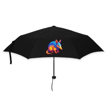 Armadillo Colorful Kawaii Cartoon Character Animal - Umbrella (small) - black - Front