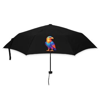 Eagle Colorful Kawaii Cartoon Character Clipart - Umbrella (small) - black - Front