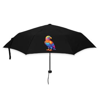 Eagle Colorful Kawaii Cartoon Character Clipart - Umbrella (small) - black - Front