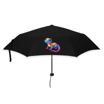 Salamander Colorful Kawaii Cartoon Character - Umbrella (small) - black - Front