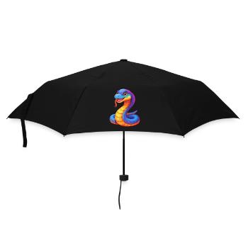 Snake Colorful Kawaii Cartoon Character Clipart - Umbrella (small) - black - Front