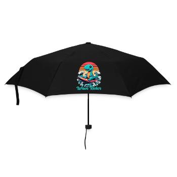 Mignon T-Rex Surfer Surfer Cadeau de surf - Parapluie standard - noir - Devant
