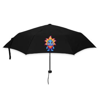 Sea Lily Colorful Kawaii Cartoon Sea Animal - Umbrella (small) - black - Front