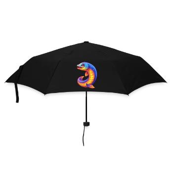Sea Lamprey Colorful Kawaii Cartoon Sea Animal - Umbrella (small) - black - Front