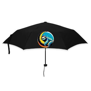 Le paresseux dort sur la Lune - Parapluie standard - noir - Devant