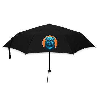 Affenpinscher chien mignon Kawaii dessin animé Animal Logo - Parapluie standard - noir - Devant