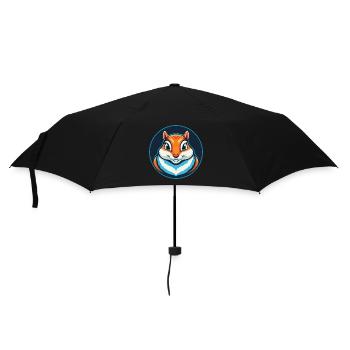 Chipmunk mignon Kawaii dessin animé Animal Animal Logo - Parapluie standard - noir - Devant