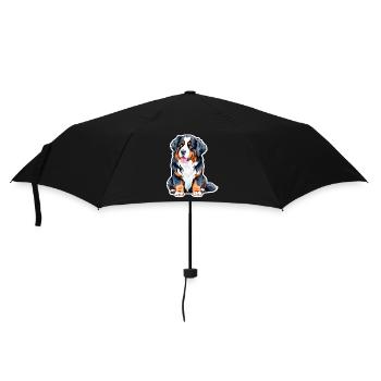 Berner Sennenhund Wasserfarben - Regenschirm (klein) - Schwarz - Vorne