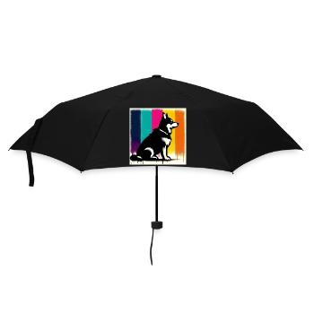 Chien - Parapluie standard - noir - Devant