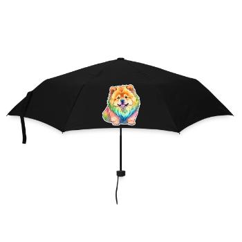 Chow Chow Watercolors - Umbrella (small) - black - Front