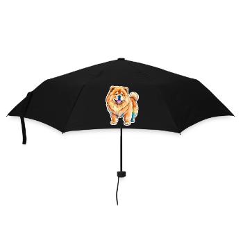 Chow Chow Watercolors - Umbrella (small) - black - Front