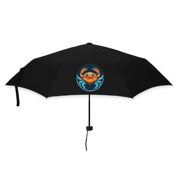 Crab Cute Kawaii Cartoon Clipart Animal Pet Logo - Umbrella (small) - black - Front