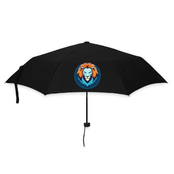 Lion Cute Kawaii Cartoon Clipart Animal Pet Logo - Umbrella (small) - black - Front