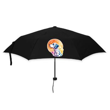 Dalmatiner Wasserfarben - Regenschirm (klein) - Schwarz - Vorne