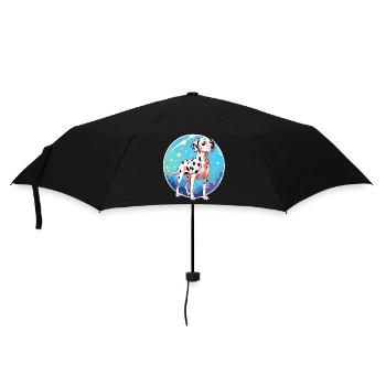 Dalmatiner Wasserfarben - Regenschirm (klein) - Schwarz - Vorne