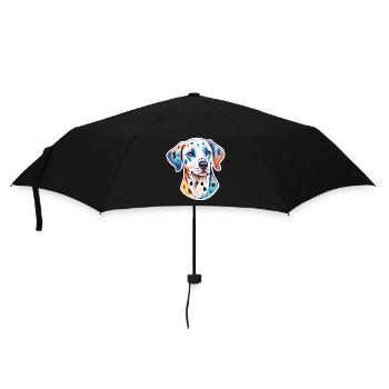 Dalmatiner Wasserfarben - Regenschirm (klein) - Schwarz - Vorne