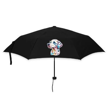 Dalmatiner Wasserfarben - Regenschirm (klein) - Schwarz - Vorne