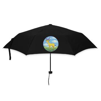 antilope mignon kawaii dessin animé clipart animal de compagnie - Parapluie standard - noir - Devant