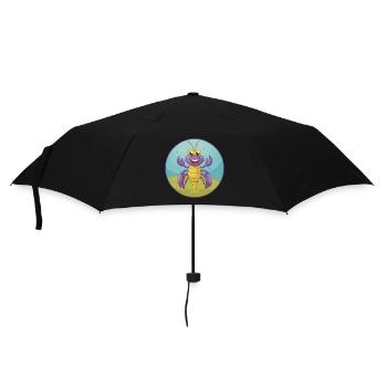 Craw Mignon Kawaii Dessin animé Clipart Animal de compagnie - Parapluie standard - noir - Devant