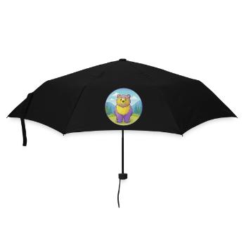 Bear Cute Kawaii Cartoon Clipart Animal Pet - Umbrella (small) - black - Front